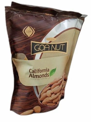 Almond Packaging Pouch - BOPP Material, 6x4 Inches, Multi Color, Standup Pouch with Glossy Finish, Double Layer Lamination, Heat Sealed Closure