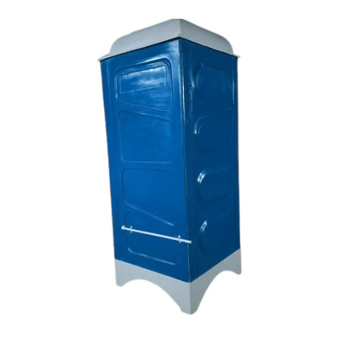 8X6X12 Feet Frp Mobile Toilet - Color: Blue And White