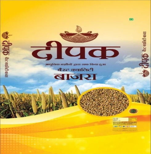 Bajra Packaging Bag - PP Material 550x930mm Size Multi Color 5mm Thick 50Kg Capacity | Printed Design for Versatile Packaging Solutions
