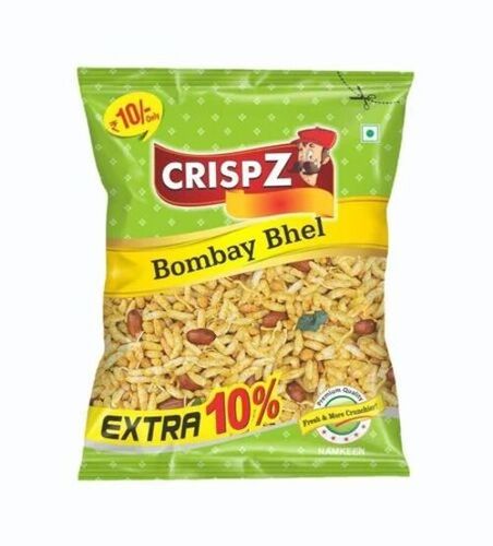 Bhel Snack Packaging Pouch - Plastic, Multi Color | Suitable for Bhel Snack Packaging, Printed Design for Enhanced Visual Appeal