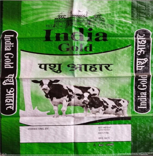 Cattle Feed Packaging Bag - 50 kg Capacity Multi Color Printed PP Material