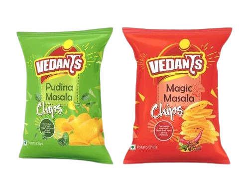 Chips Packaging Pouch - LDPE Material, Multi Color Printed Design | Durable Plastic Construction, Ideal for Snack Preservation