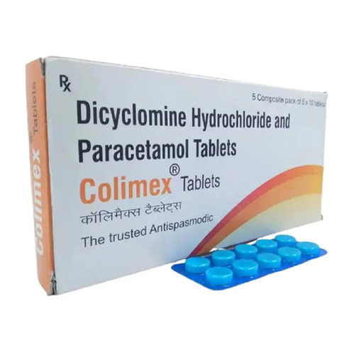 Colimex Dicyclomine Hydrochloride And Paracetamol Tablets