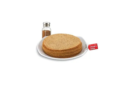 Cream And Onion Khakhra - Crispy, Tasty, Vegetarian Snack | Salty Flavor, Unique Texture, Other Packaging