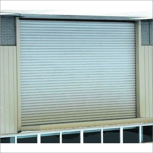 GI Automatic Rolling Shutter - GI Material, 12 Feet Height, White & Grey Color, 220 V Voltage, Automatic Operating Mode | Vertical Opening Pattern, Remote Control, Exterior Insulation