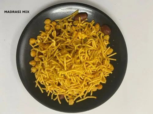 Madras Mix Namkeen - 1kg Packet, Fried Snack | Good Quality, Salty & Spicy Taste, Shelf Life: 3 Months