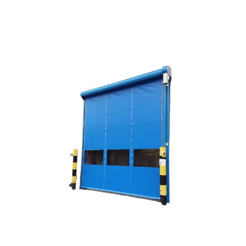 Mild Steel Remote Rolling Shutter - Motorized Vertical Opening, 12 Feet Height, Blue Exterior Coating, 220V 50Hz Automatic Operation | Insulated Control Components, Remote Open Style
