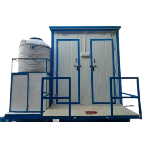 Mobile Toilet Van - Color: Blue And White