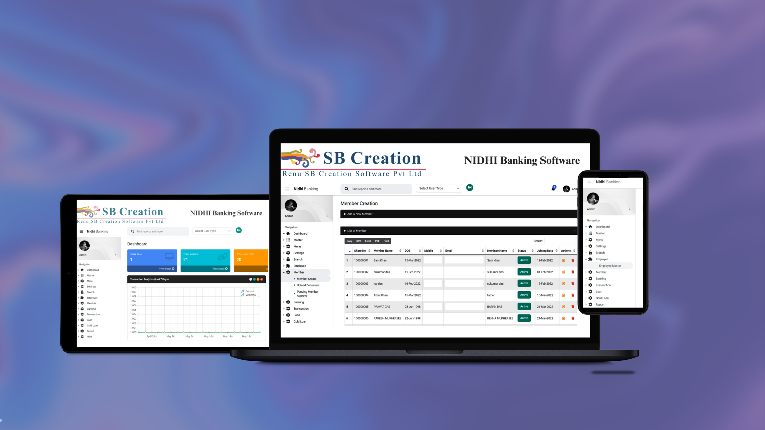 Nidhi Banking Software