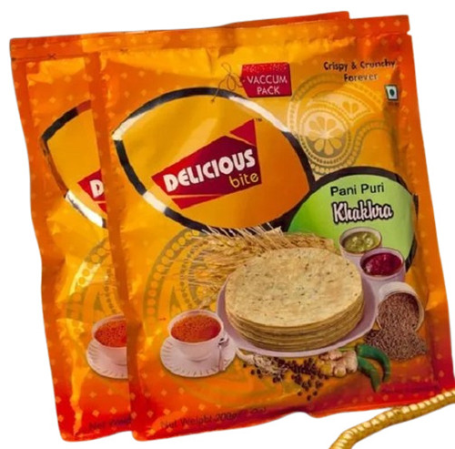 Pani Puri Masala Khakhra - Crispy Vegetarian Snack , Tasty Flavor with Salty Taste and Unique Pani Puri Masala Infusion