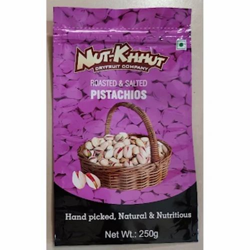 Pistachios Packaging Pouch - Plastic Material Multi Color Printed Design | Versatile Usage for Enhanced Presentation and Storage