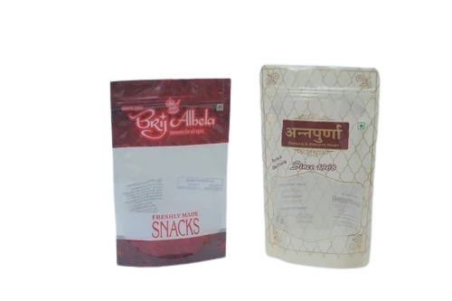 Snacks Packaging Pouch - PET, 8*12 Inches, Multi Color, Printed with Glossy Finish, Double Layer Lamination, Zipper/Slider Closure