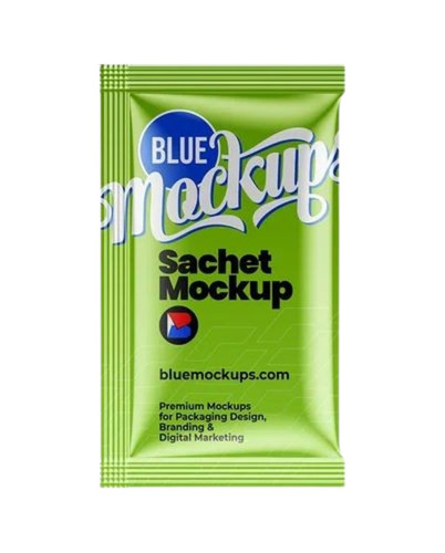 Sugar Sachet Pouch - PET Material | 50x80 mm Pouch Size, Printed Design, Glossy Finish, Tear Notch Feature, Flexographic Printing Technique