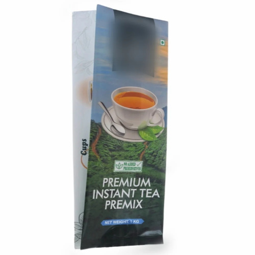 Tea Packaging Pouch - Polyethylene Terephthalate W6 X H12 Inch Multi Color Matte Finish | Side Gusseted Multi Layer Lamination Heat Sealed Closure