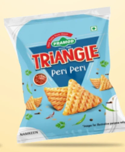 Triangle Peri Peri Salted Snacks - 50 Gram Packet, Spicy Fried Treats | Tasty, Healthy, FSSAI Certified Quality