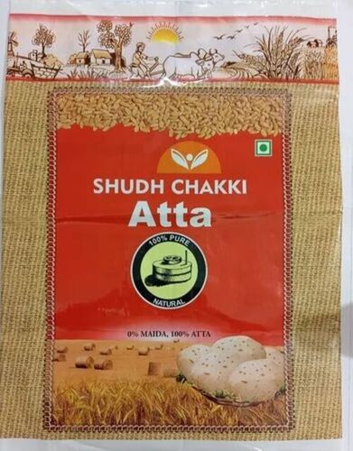 Wheat Flour Packaging Bag - Plastic Material Multi Color Printed Design | Ideal for Wheat Storage and Transportation