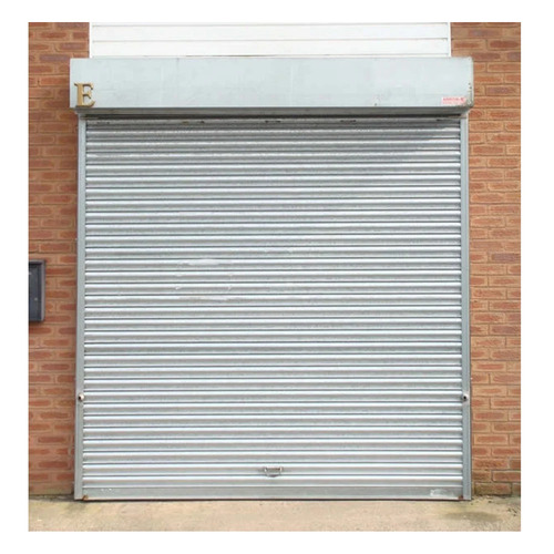White Rolling Shutter - Aluminum, Vertical Opening, Silver and Black | Automatic Operation, Insulated Design, Manual Handkey Control