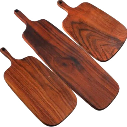 Wooden Chopping Board Set - Wooden, Standard Size, Brown Color, Polished Finish | Ideal for Kitchen Chopping and Food Preparation