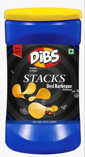 DiBs Stackable Potato Chips - Crispy, Crunchy, and Flavorful | Vegetarian, Salty Taste, Delicious Snack Experience