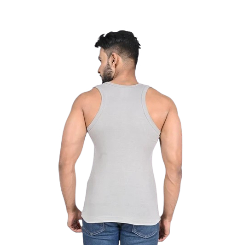 Mens Gym Cotton Grey Vest Sando