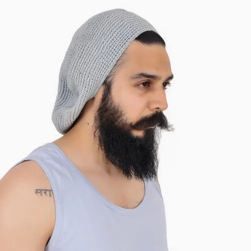 Mens Handmade Grey Beanies Caps