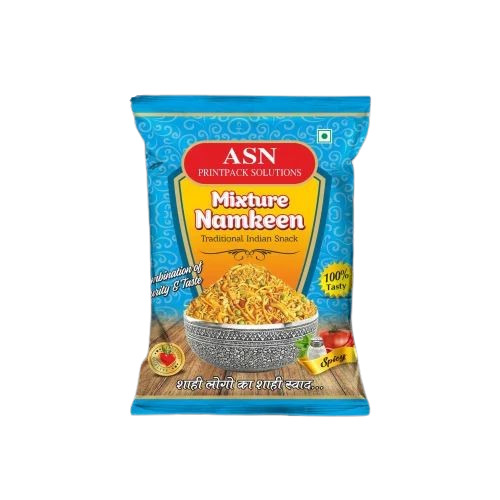 Namkeen Packaging Pouch - Plastic Material, Multi Color Design | Printed Pattern for Enhanced Visual Appeal