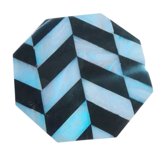 Octagon Shape MDF Coasters - Wooden, Multicolor Finish, Matte, Eco Friendly, Handcrafted | Plain Pattern, Stylish Decorative Coasters