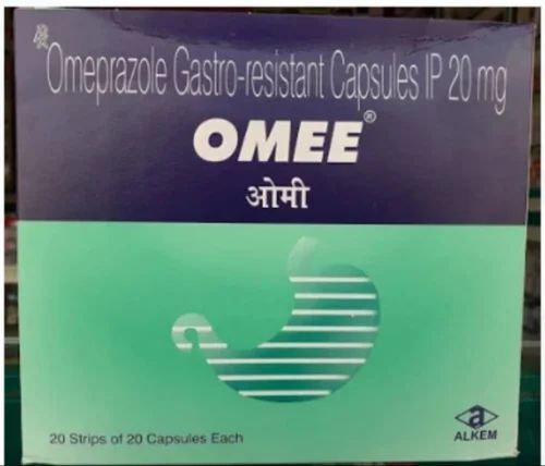 Omeprazole Gastro Resistant Capsules- Omee Capsules - 20mg Strips Packaging 2 Years Shelf Life | General Medicines Omeprazole Salt Capsules Form