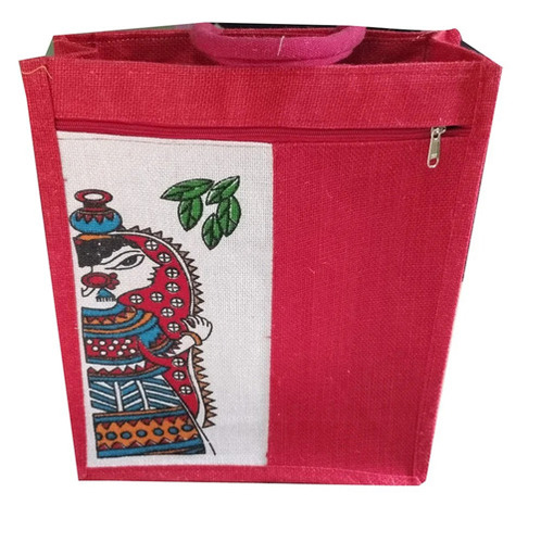 Printed Jute Shopping Bag