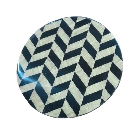 Round Resin Wood Coaster - Handcrafted Eco-Friendly Wooden Coaster, Round Shape, Plain Pattern, Multicolor Matte Finish