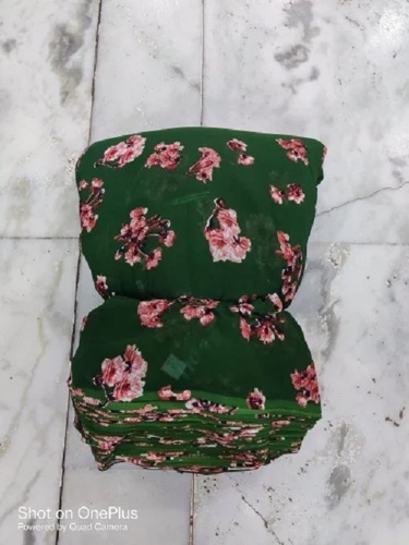 Washable Poly Georgette Printed Fabrics - Various Colors, Shrink Resistant, Printed Texture | Suitable for Textile Industry Applications