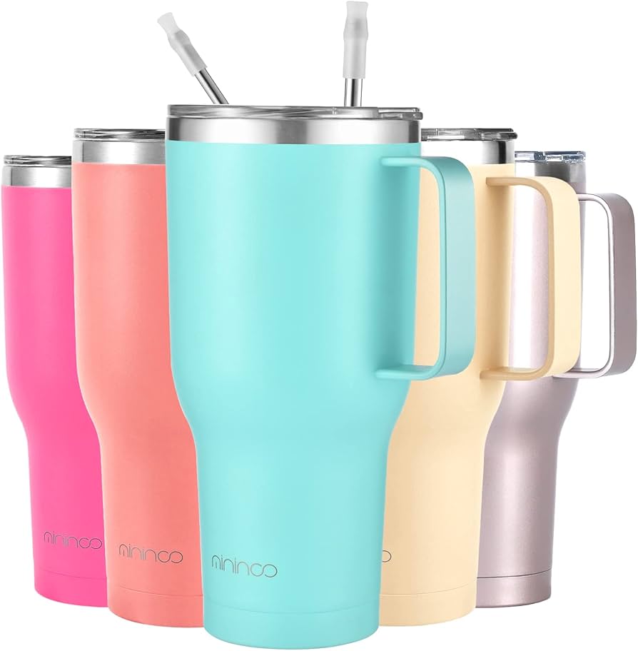 1200 Ml Tumbler With Handle And Straw - Color: Multicolo