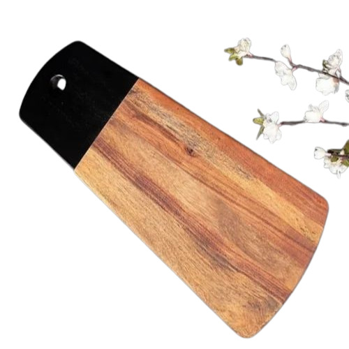 Acacia Wood Platter - Medium Size, Brown Color | Polished Finish, Traditional Wooden Design for Home and Restaurant Use