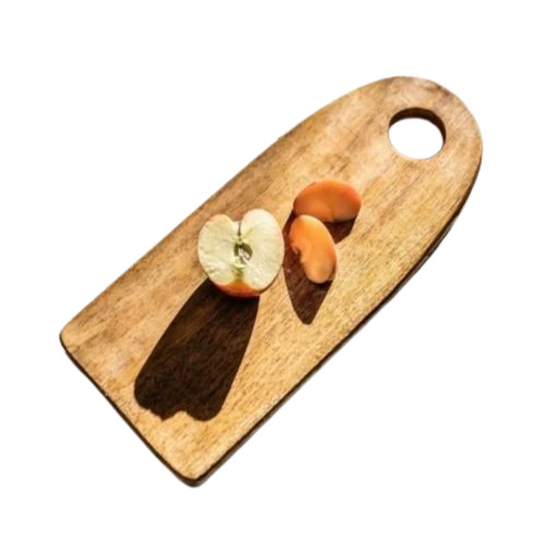 Arc Wooden Platter - Wooden, Medium Size, Brown | Polished Finish, Traditional Design Ideal for Home and Restaurant Usage