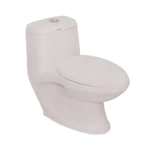 Ceramic Toilet Seat - Closed Front, 200-220 mm Trap Size | Round Shape, Above Counter Installation, Customizable Color Options