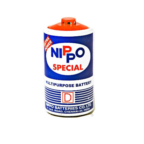 Nippo R20 Battery - Zinc-Carbon, 1.5 Volt, 89 Grams | High-Performance for Remote Controls, Toys, Flashlights, and More