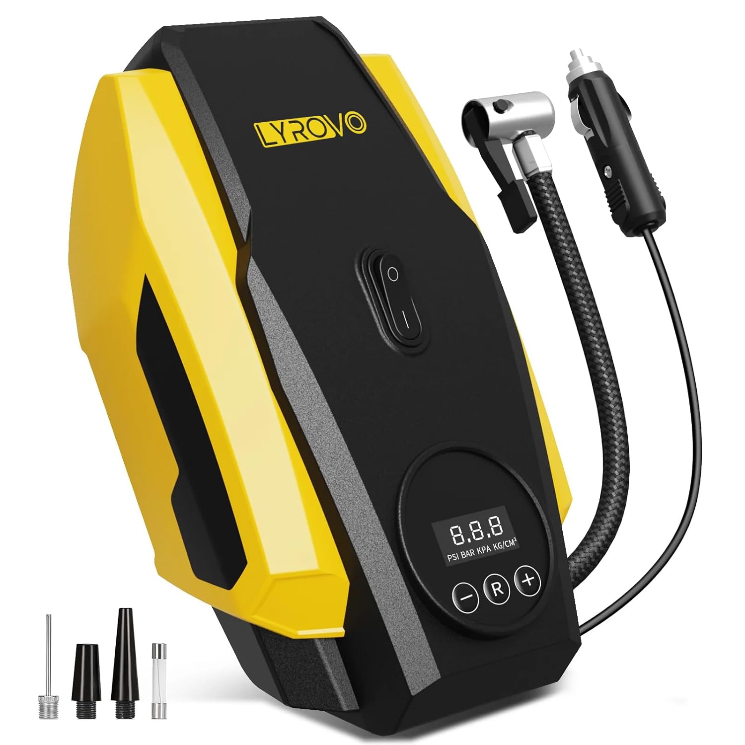 Portable Tyre Inflator Car Pump Yellow