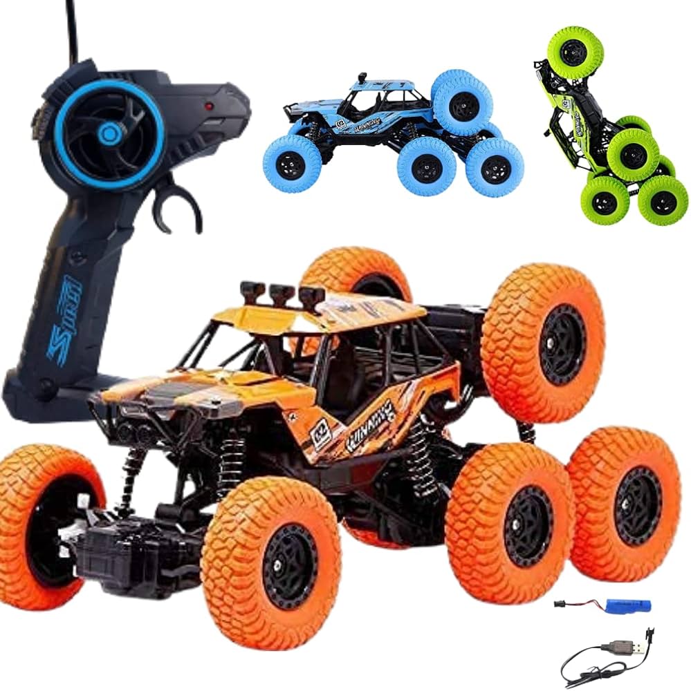 Remote Controlled Extreme Rover 8-Wheel Off-Road Crawler Car - Color: Multicolor