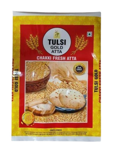 Wheat Flour Packaging Pouch - Plastic Material, Multi Color Print | Durable Design for Enhanced Visibility and Appeal