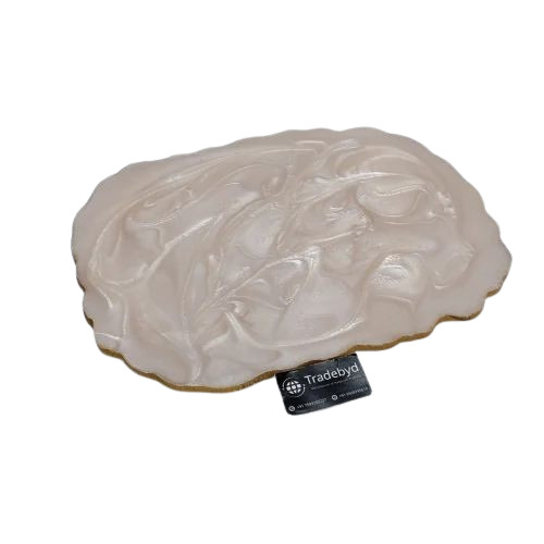 Wooden Resin Platters - Standard Size, Brown Polished Finish | Rectangular Shape, Ideal for Home and Restaurant Use