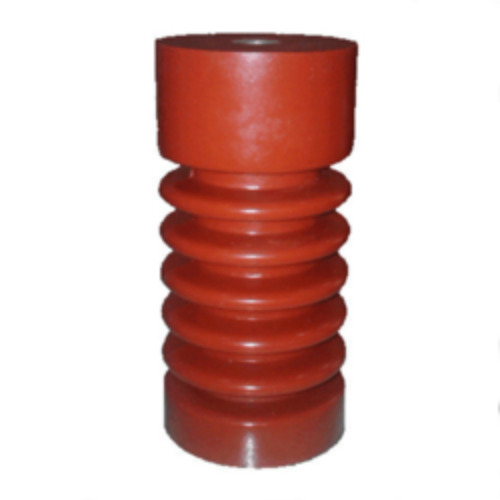Epoxy Insulator - Porcelain, 100mm Diameter x 300mm Height, Red Color, 33kV Rated Voltage | Industrial Overhead Application, Polished Finish