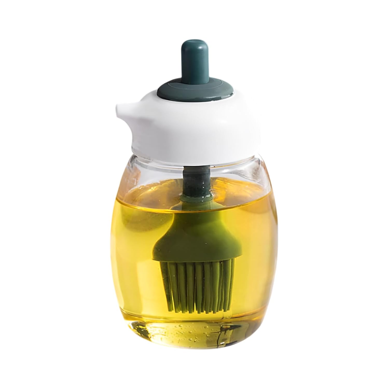 Glass Oil Dispenser Bottle With Silicone Brush 230ml