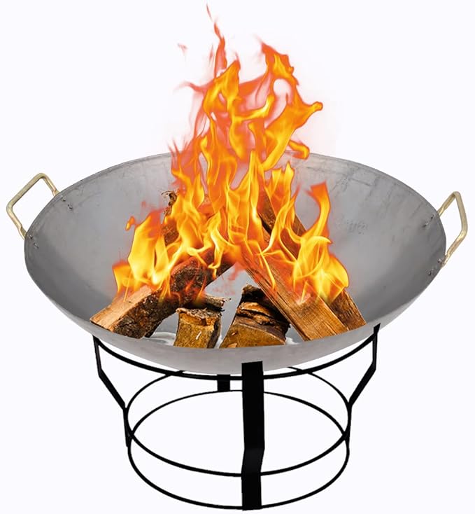 Iron Bonfire Pit for Outdoor Campfire Bowl for Garden and Outdoor