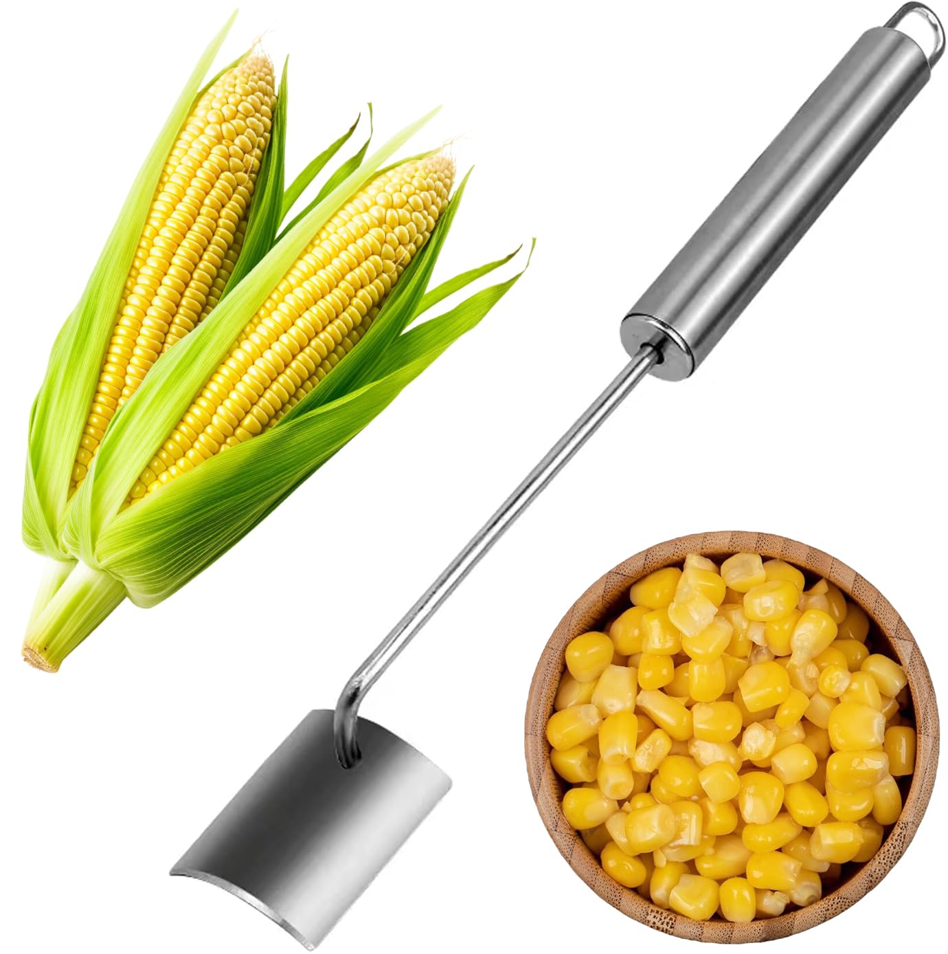 Lyrovo Stainless Steel Corn Peeler