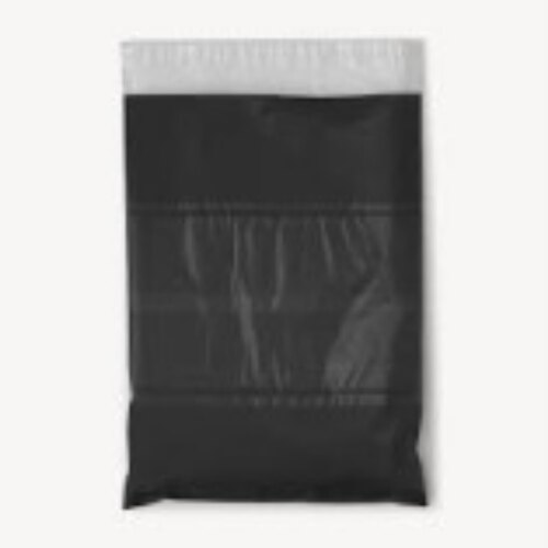 Plain Black Courier Bags - Length: 16 Inch (In)