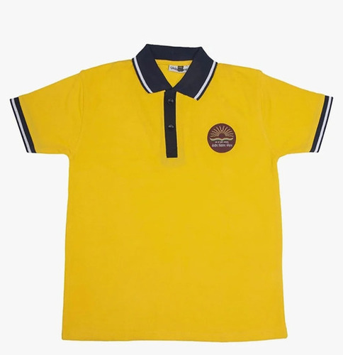 Yellow Cotton School T Shirts - Design: Plain