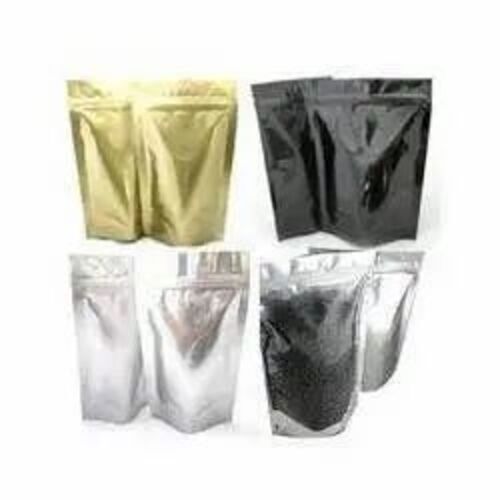 Plain Stand Zipper Up Pouches - LDPE Material Multi Color Design | Durable Plastic Packaging for Versatile Use