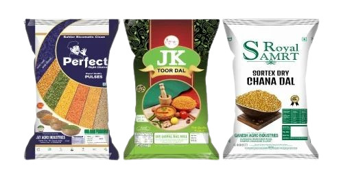 Printed Pulses Packaging Bags - Plastic Material | Multi-Color Printed Design Versatile Usage for Packaging Needs