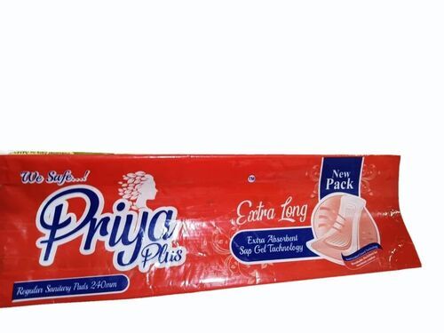 Sanitary Pads Packaging Pouch - Printed Multi Color Plastic | Durable and Versatile Sanitary Pad Packaging Solution