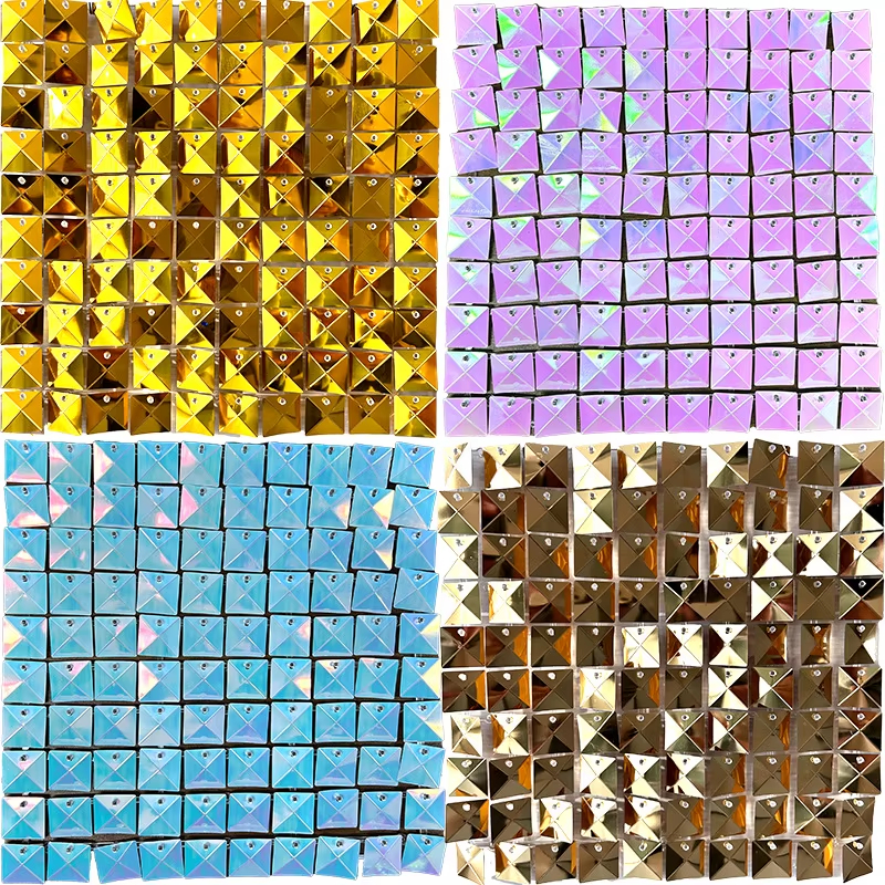 Wholesale Wedding Party Backdrop Decorations 30x30cm Shimmer Sequin Wall Panel Party Sequin Backdrop